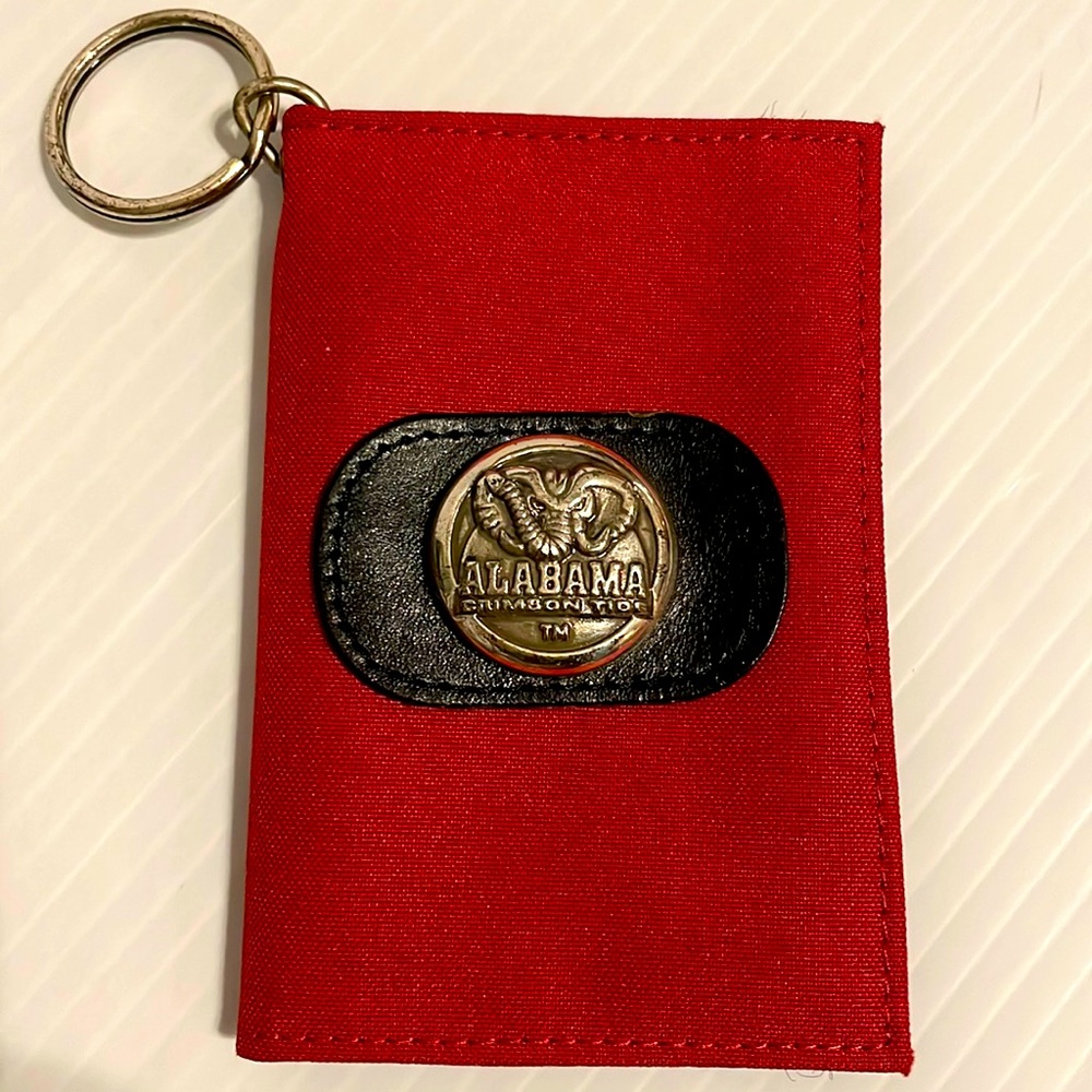 University of Alabama ID Holder Key Chain  w/ Pewter Logo 🐘